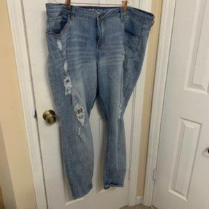 LoveSick Sequin Distressed BoyFriend Jeans sz 24
